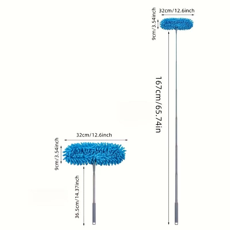 Extendable Duster Brush, Long Handle Microfiber Cleaning for Fan, Furniture & Electronics